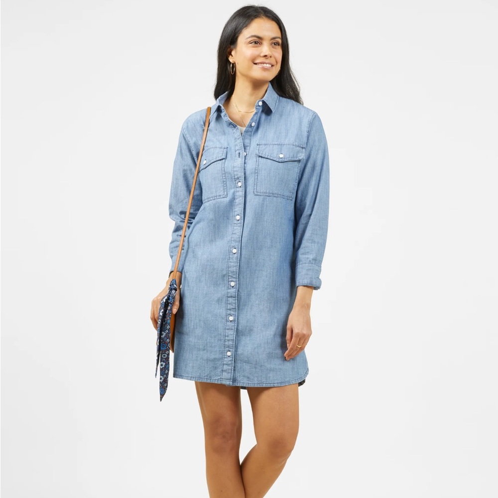 NWT Prospect Chambray Shirt Dress - Outerknown (denim dress)